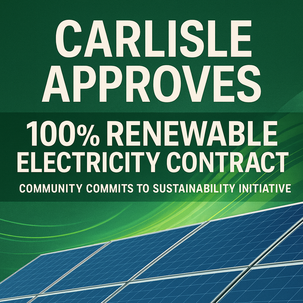 Blog image for Carlisle Borough Commits to 100% Renewable Electricity Contract