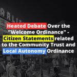 Heated Debate Over the Welcome Ordinance - Citizen Statements related to the Community Trust and Local Autonomy Ordinance - Blog Article Cover for Awesome Carlisle!