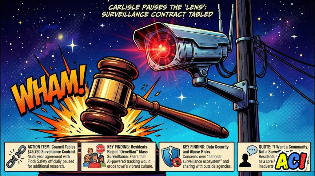 section image for The Decision to Halt the "Flock" Surveillance Cameras - Awesome Carlisle! - Carlisle News - Carlisle, PA News