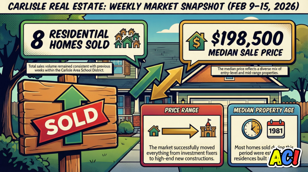 Section image for Carlisle, PA Real Estate Market Stats for February 9 through 15, 2026 - Carlisle PA News