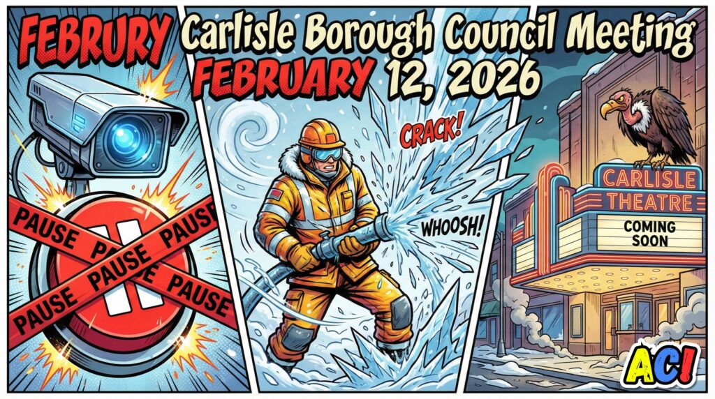 Main Blog Article Thumbnail for Council Meeting on Thursday, February 12, 2026 - Surveillance Cameras Halted, 14 Water Main Breaks, and a New Vision for Our Parks - Carlisle PA News - Awesome Carlisle!
