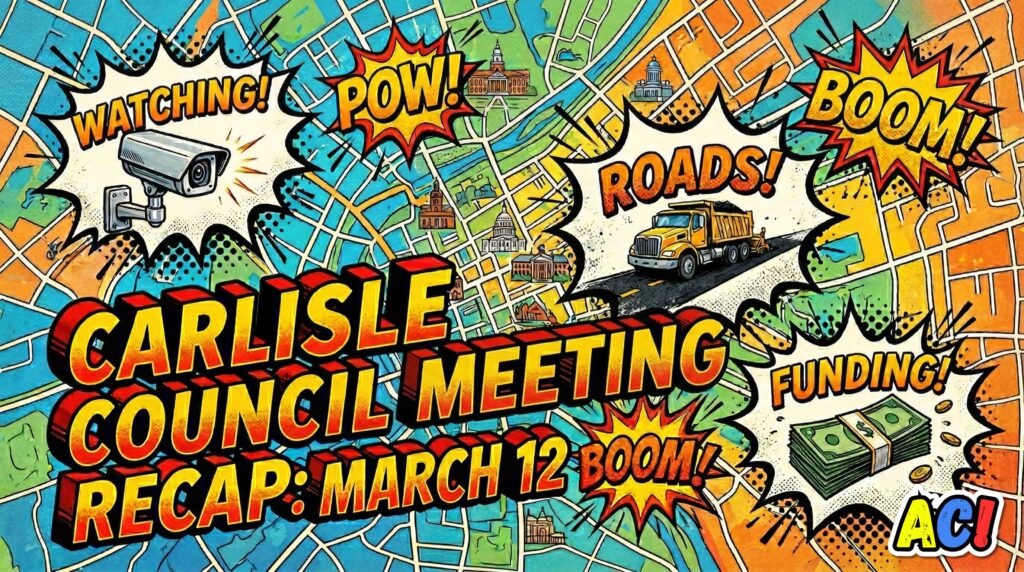 Article Thumbnail for Summary of March 2026 Carlisle Borough Council Meeting on Thursday, March 12, 2026 at 6:00PM | New Paving, Privacy Talks, and Big Projects - Awesome Carlisle - Carlisle, PA News