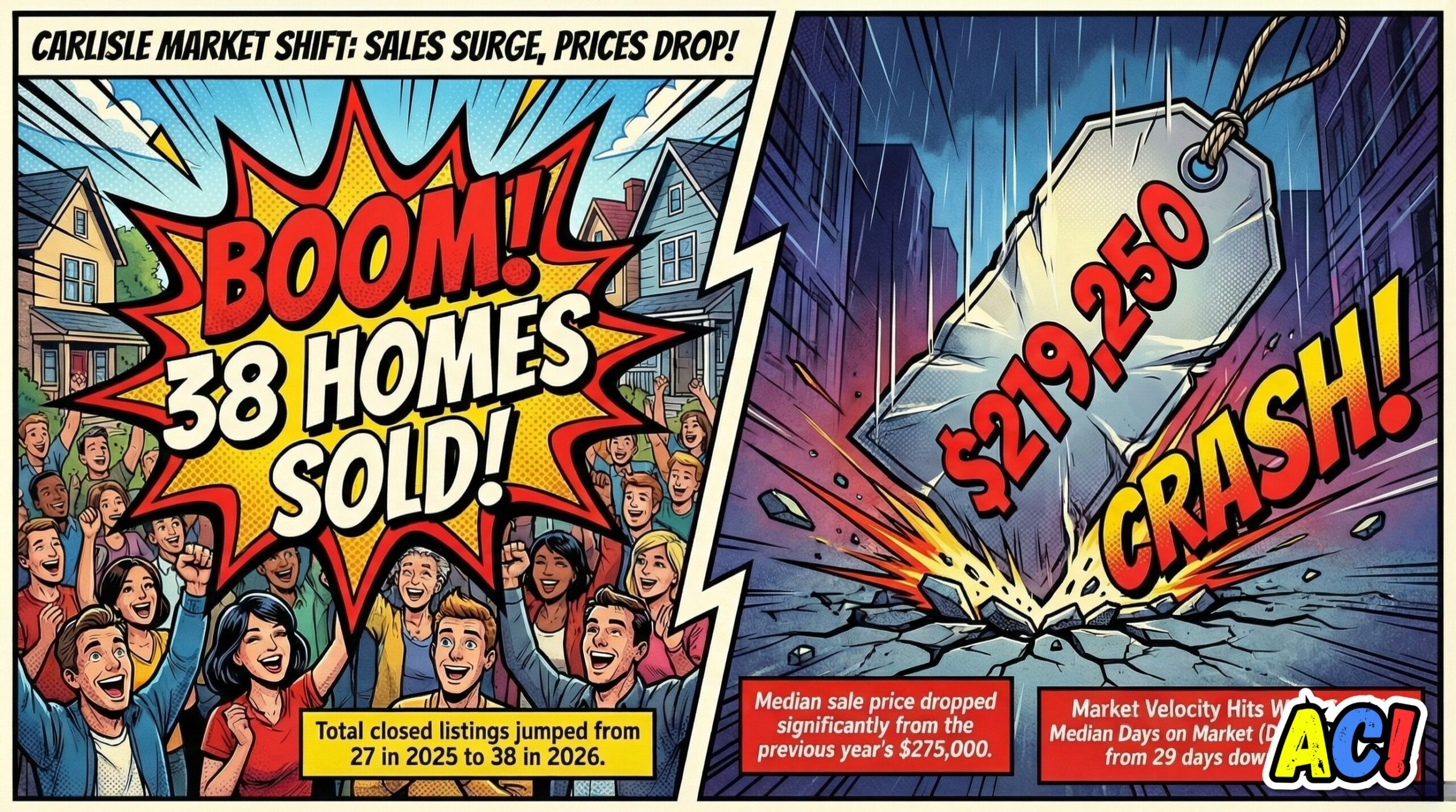 Main Article Thumbnail for February 2026 Carlisle Real Estate Market Statistics and Home Sales - Awesome Carlisle - Carlisle PA News - Carlisle PA Real Estate Market