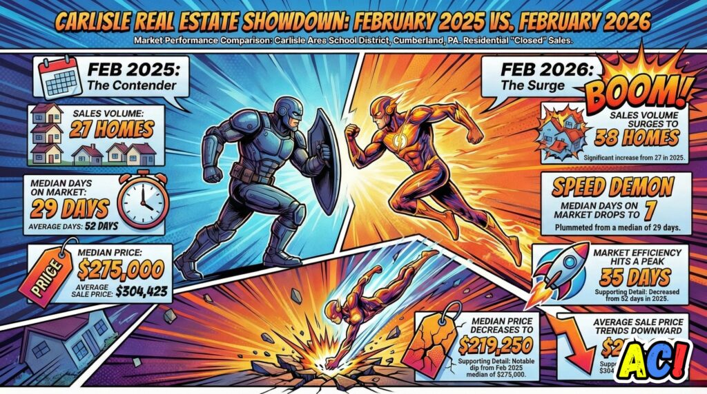 Secondary article image for February 2026 Carlisle Real Estate Market Statistics and Home Sales - Awesome Carlisle - Carlisle PA News - Carlisle PA Real Estate Market