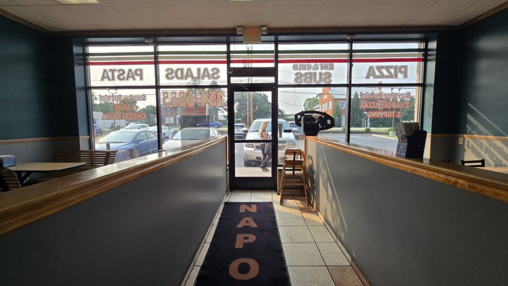 entrance taken from inside at Napoli Pizza in Carlisle, PA - Carlisle, PA Pizza Reviews - Awesome Carlisle!