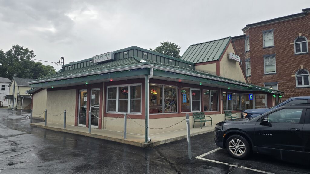 Front Left corner view of Vinny Restaurant Pizza and Subs in Carlisle, PA - Carlisle, PA Pizza Reviews - Awesome Carlisle!
