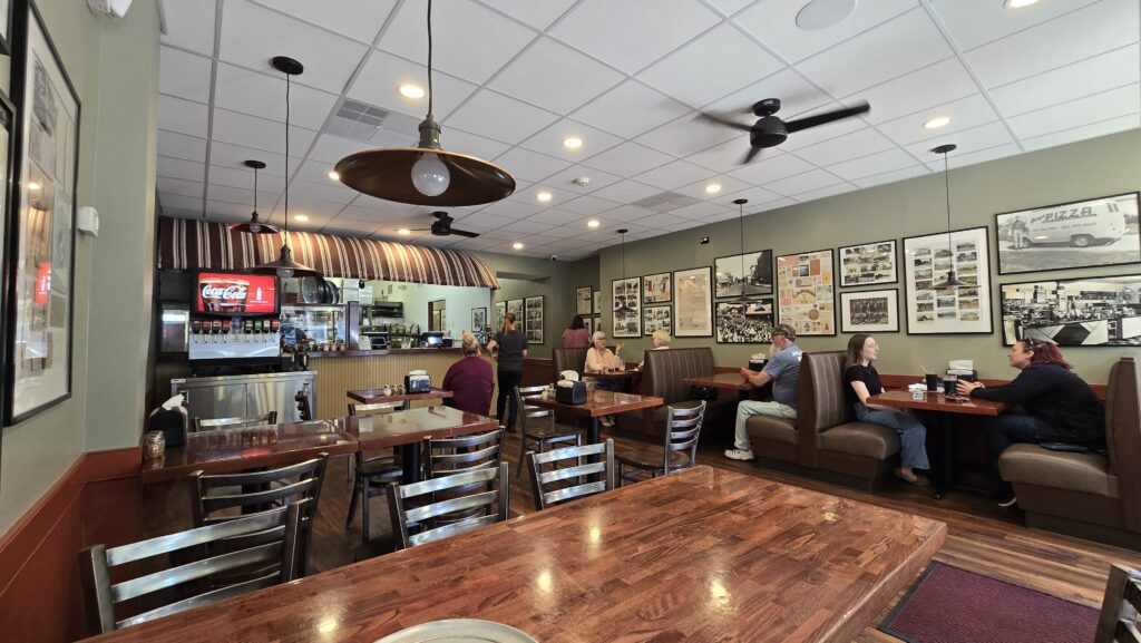 dining room from front of restaurant at george's subs and pizza for the article Review of a Slice of Pizza at George's Subs & Pizza in Carlisle, PA - awesome carlisle!
