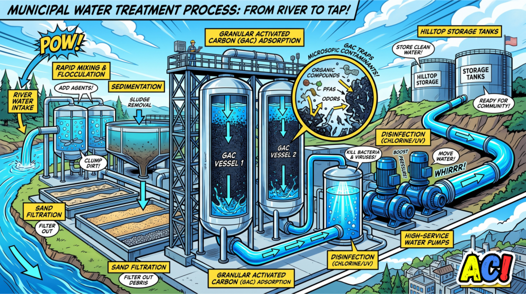 section image infographic showing how the PFAS filtration system works - awesome carlisle - carlisle, pa news