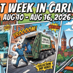 article banner infographic for Last Week in Carlisle - August 10 through 16, 2026 - Roller Coasters, AI in Schools, and a Trash Takeover - awesome carlisle - carlisle, pa news