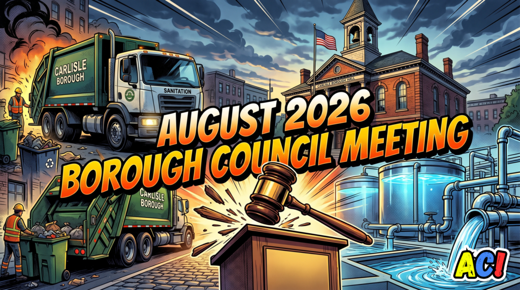infographic article thumbnail for Summary of August 2026 Carlisle Borough Council Meeting | Thursday, August 13, 2026: New Trash Trucks, Cleaner Water, and a 275th Birthday - awesome carlisle- carlisle, pa news