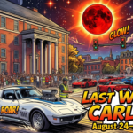 article thumbnail header banner showing a comic illistration of the carlisle town square during the corvettes at carlisle parade for the article From Roaring Corvettes to Red Skies | Last Week in Carlisle | August 24 through 30, 2026 - awesome carlisle - carlisle, pa news
